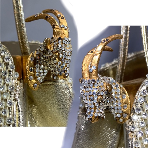 💎RARE💎Vintage Rhinestone Ram Bag - Picture 3 of 8
